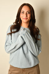 BOYFRIEND DENIM SWEATSHIRT