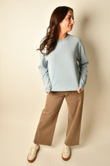 BOYFRIEND DENIM SWEATSHIRT