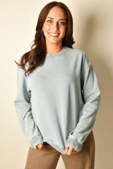 BOYFRIEND DENIM SWEATSHIRT