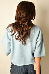 BUTTON DOWN SS SWEATER