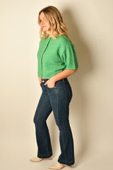 BUTTON DOWN SS SWEATER