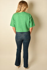 BUTTON DOWN SS SWEATER