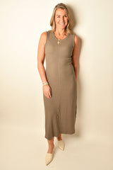 LINDEN RIB MIDI DRESS