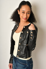 COLLARLESS BUTTON JACKET + colors