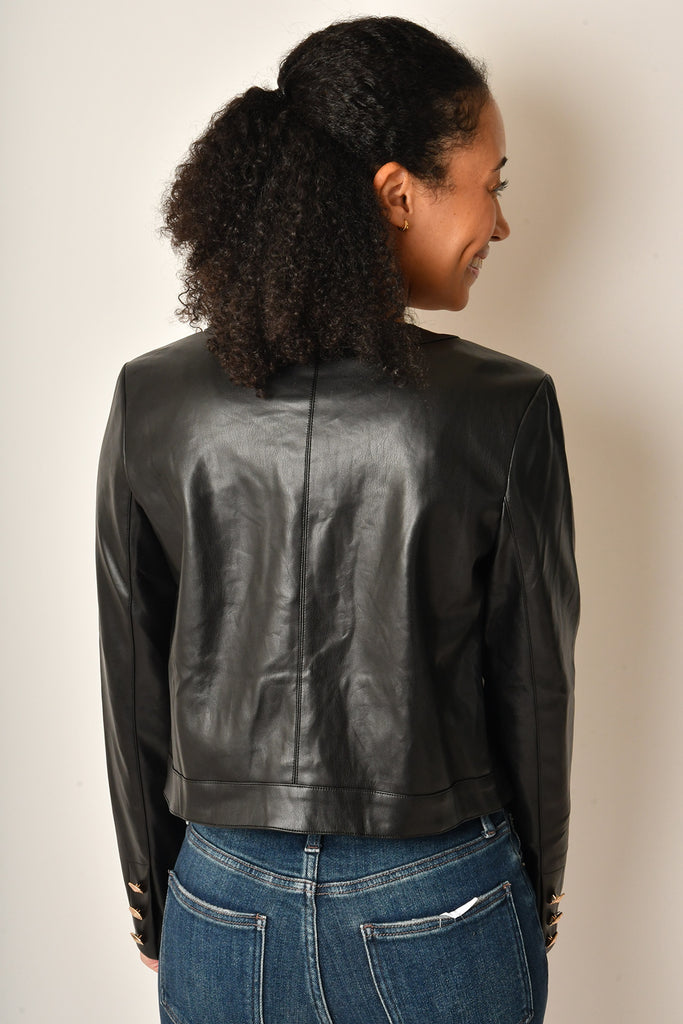 COLLARLESS BUTTON JACKET + colors