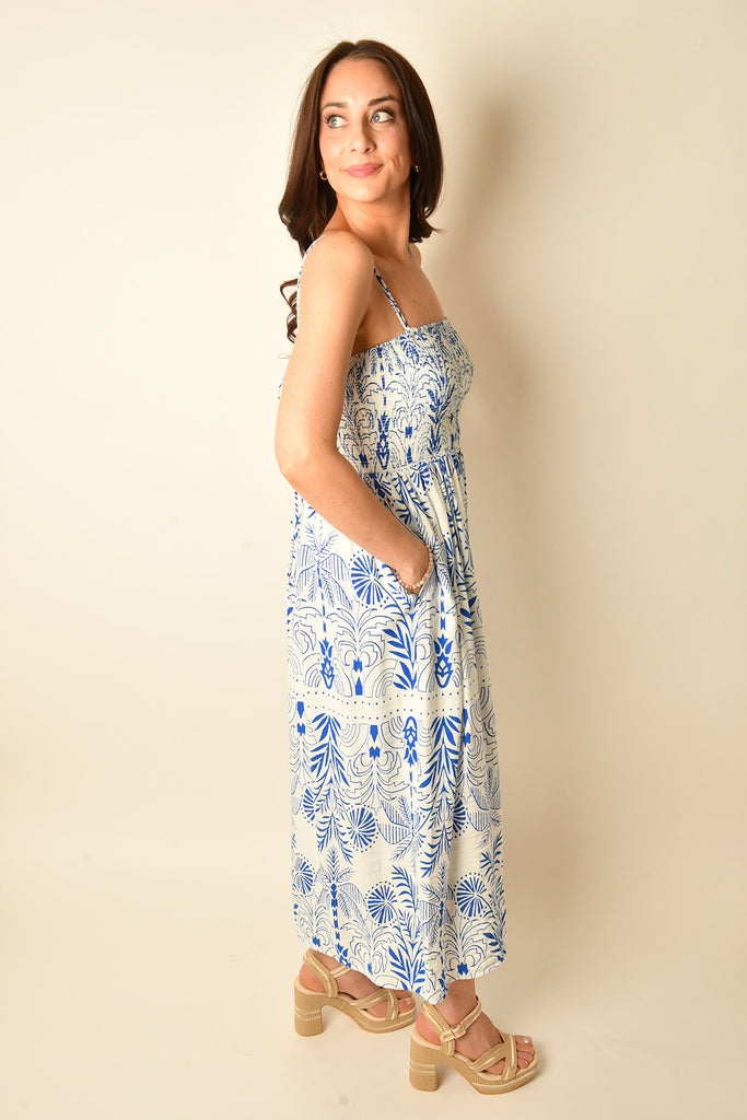 NADINE PALM MAXI DRESS