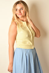 SUNNY DAISY SCALLOPED VEST