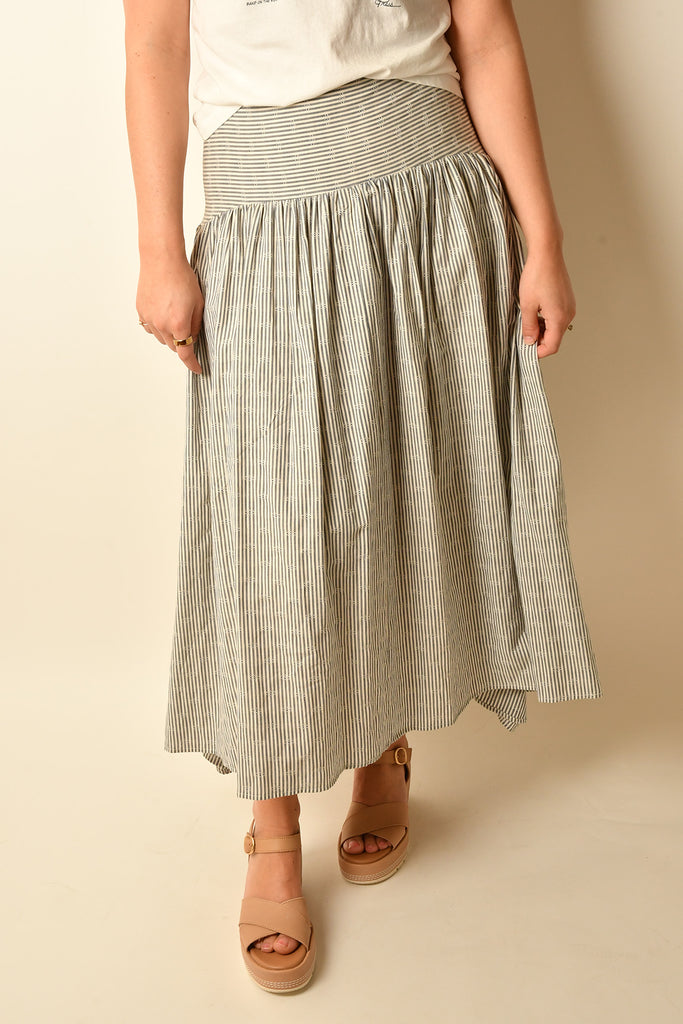SORRENTO STRIPED DROP-WAIST