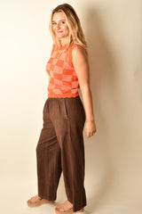 RETRO CHECKERED KNIT VEST