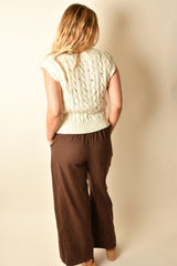 MEADOW BLOOM CABLE KNIT VEST