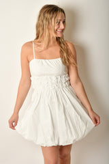 BUBBLE HEM MINI DRESS