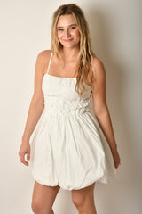 BUBBLE HEM MINI DRESS