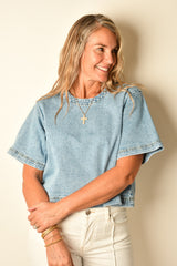 JESSE DENIM TOP
