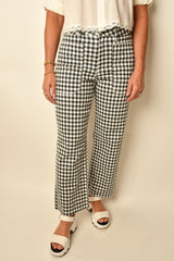 CHECKERED WIDE LEG