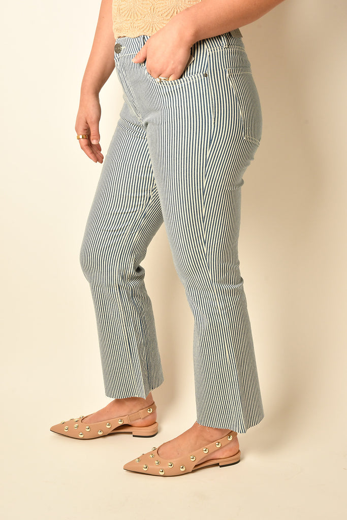KELSEY HIGH RISE STRIPED JEAN