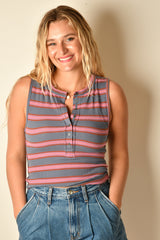 JAMIE STRIPE HENLEY +colors