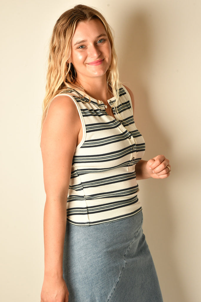 JAMIE STRIPE HENLEY +colors