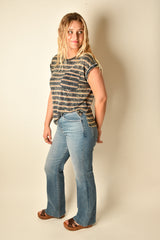 WASHED STRIPED POCKET TEE