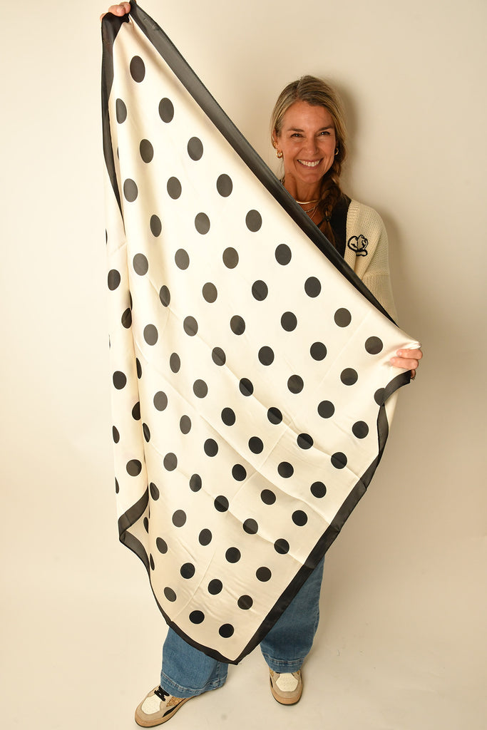 POLKA DOT WRAP SCARF