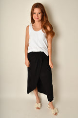 DRAPED MIDI SKIRT