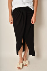 DRAPED MIDI SKIRT