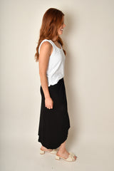DRAPED MIDI SKIRT