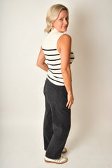 RIBBED FUNNEL NECK