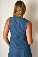 CHARLIE LONGLINE DENIM VEST