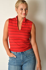 ZIP MOCK NECK