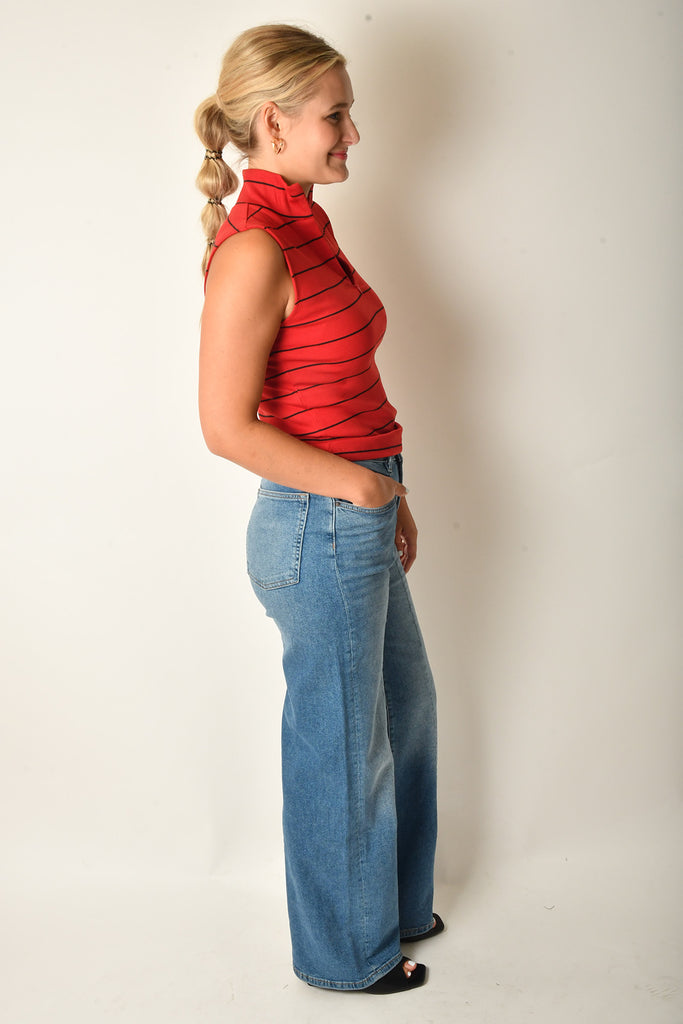 ZIP MOCK NECK