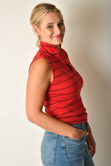 ZIP MOCK NECK