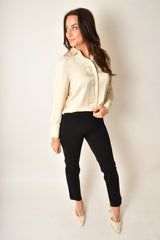 FLORAL JACQUARD BLOUSE