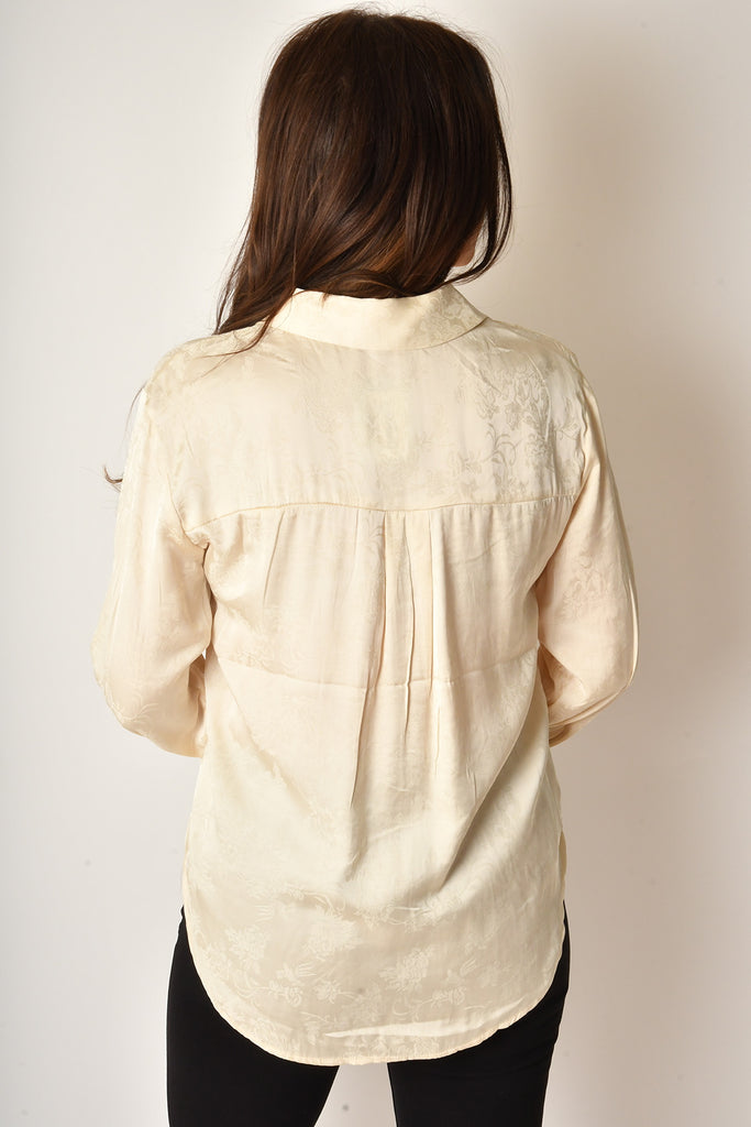 FLORAL JACQUARD BLOUSE