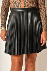 NOUVELLE "LEATHER" PLEAT SKIRT