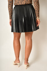 NOUVELLE "LEATHER" PLEAT SKIRT