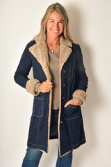 DENIM JACKET WITH SHERPA