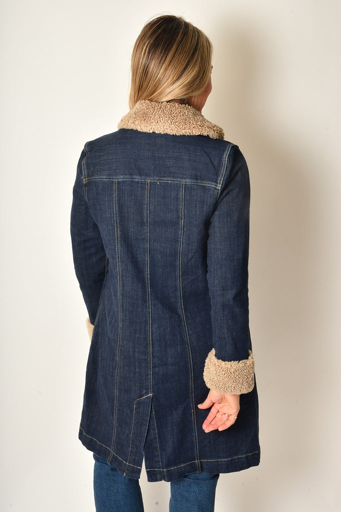 DENIM JACKET WITH SHERPA
