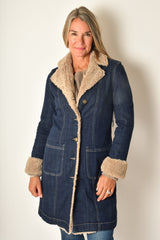 DENIM JACKET WITH SHERPA