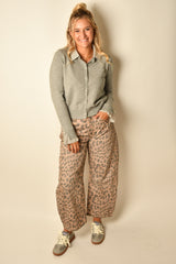 PEARL BUTTON COLLAR CARDI