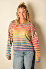 RAINBOW STRIPE SWEATER