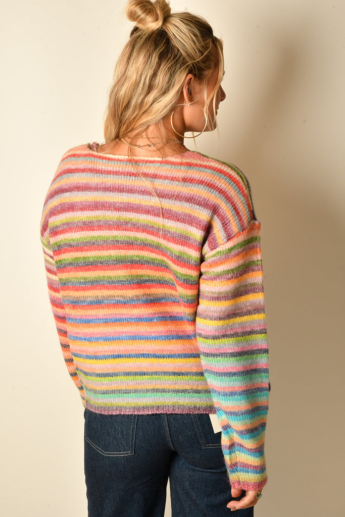 RAINBOW STRIPE SWEATER