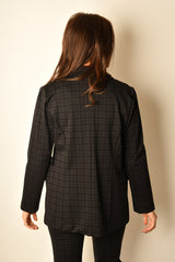 TONAL CHECK BOYFRIEND BLAZER