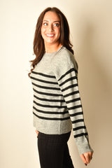 STRIPE DROP SHOULDER SWEATER
