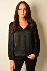 PLEATED DETAIL BLOUSE
