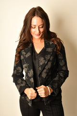 NOTCH COLLAR BUTTON BLAZER