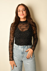 KYRA BEADED LACE TOP