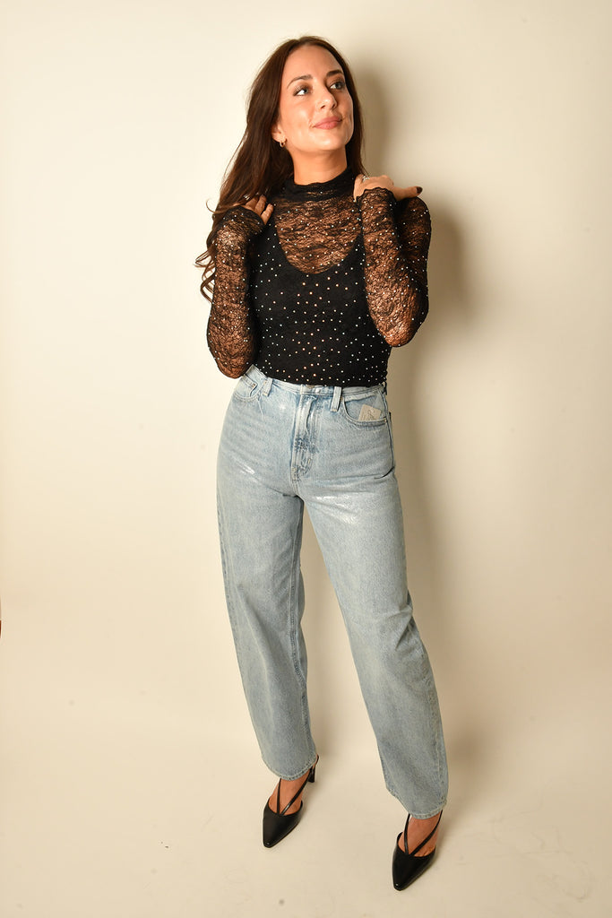 KYRA BEADED LACE TOP