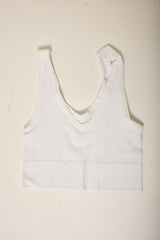 Herringbone V-Neck Crop