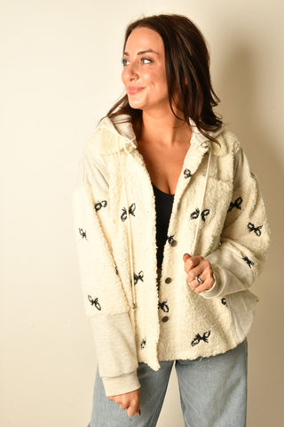 BOW SHERPA HOODIE