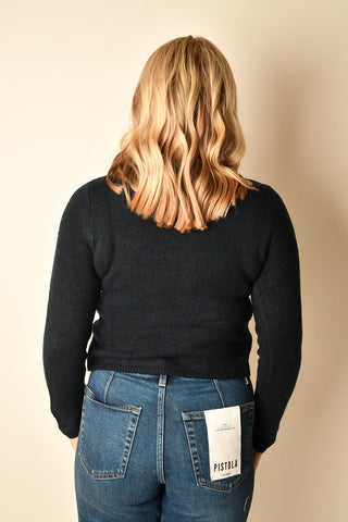 MUSE EMBROIDERED FITTED CARDIGAN